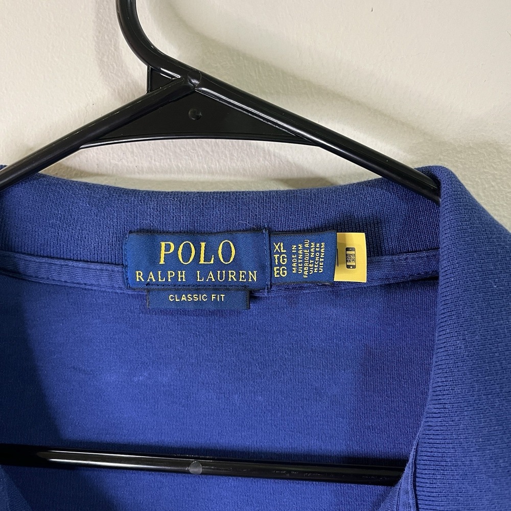 Polo Ralph Lauren Men's XLarge Blue w/ Realistic Ponyman, Classic Fit - Picture 3 of 4
